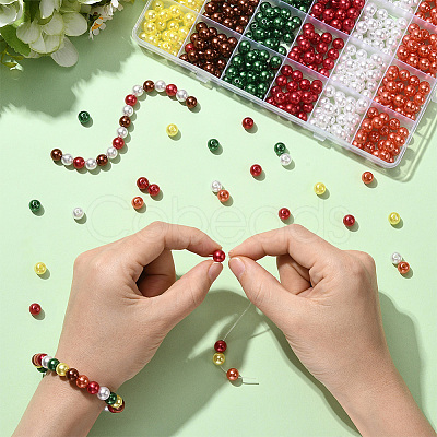 6 Colors Imitation Pearl Acrylic Beads OACR-SP0001-76B-1