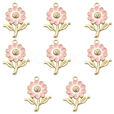 8Pcs Alloy Enamel Pendants ENAM-YW0002-31F-1