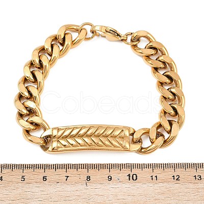 Cuban Link Chain Bracelets Hand Polished LS-BJEW-D379-06G-1
