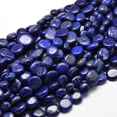 Natural Lapis Lazuli Gemstone Nuggets Bead Strands G-J336-31-1