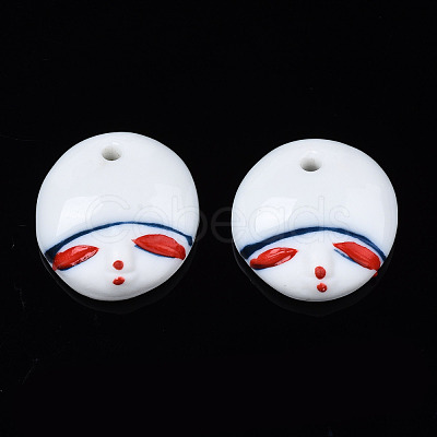 Handmade Porcelain Pendants PORC-N004-155-1