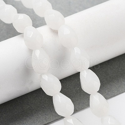 Natural White Jade Beads Strands G-P520-B14-01-1