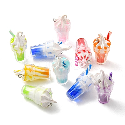 Translucent Resin Pendants RESI-D067-01J-1