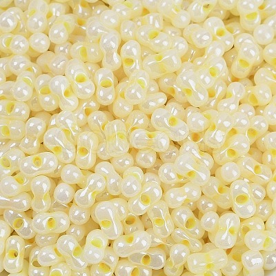 Opaque Colours Luster Glass Seed Beads SEED-K010-04H-1