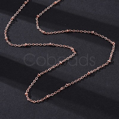 Brass Satellite Chains Necklaces for Women NJEW-D302-61RG-1