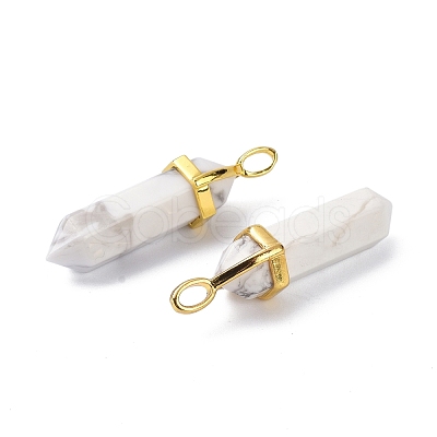 Natural Howlite Pointed Pendants G-G025-01G-43-1