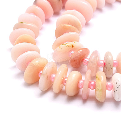 Natural Pink Opal Beads Strands G-E569-J25-1