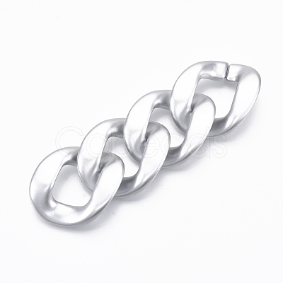 Spray Painted CCB Plastic Linking Rings CCB-R104-01B-03-1