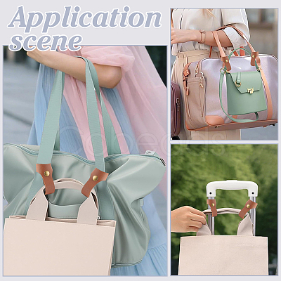 PU Leather Fixed Buckle Luggage Straps AJEW-WH0696-359A-1