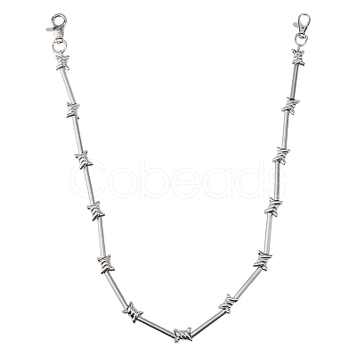 1Pc Rock Style Stainless Steel Barbed Wire Link Chains for Pants AJEW-HS0001-44-1
