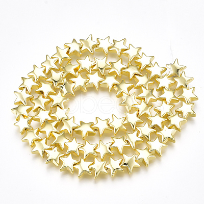 Electroplate Non-magnetic Synthetic Hematite Beads Strands G-T061-182-1