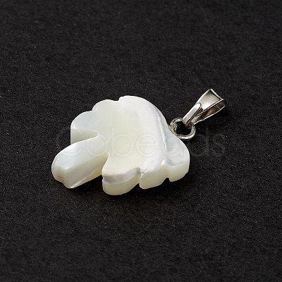 Natural Trochid Shell/Trochus Shell Pendants SSHEL-M021-10-1