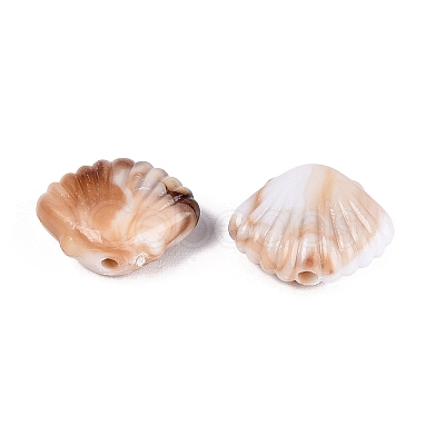 Two Tone Opaque Plastic Beads KY-N025-53-1