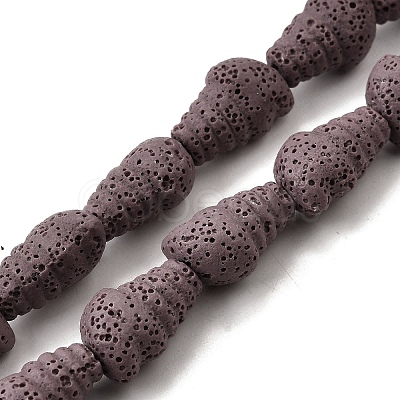 Dyed Natural Lava Rock Beads Strands G-A264-A01-01D-1