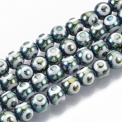 Electroplate Glass Beads Strands EGLA-T012-02-8MM-1