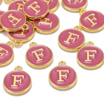Golden Plated Alloy Enamel Charms ENAM-S118-08F-1