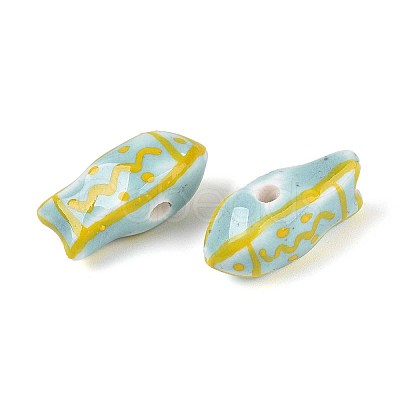 Handmade Porcelain Ceramic Beads PORC-T133-28I-1
