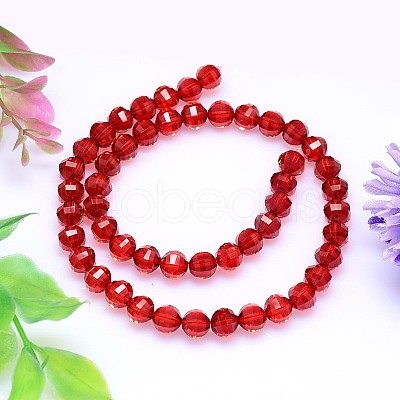 Faceted Round Imitation Austrian Crystal Bead Strands G-M182-6mm-06A-1