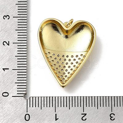 Brass Micro Pave Cubic Zirconia Pendants KK-C090-42G-07-1