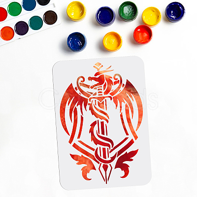 PET Hollow Out Drawing Painting Stencils DIY-WH0403-015-1