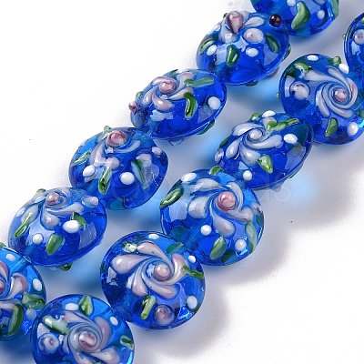 Handmade Bumpy Lampwork Beads Strands LAMP-K027-06H-1