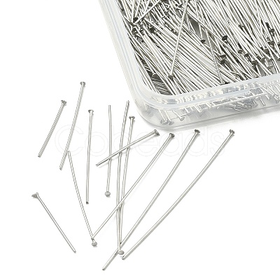400Pcs 4 Styles 304 Stainless Steel Flat Head Pins STAS-YW0001-72-1