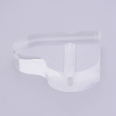 Acrylic Heart Shaped Clear Bud Vase AJEW-WH0119-71-1