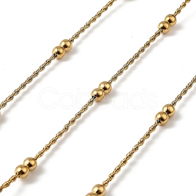 304 Stainless Steel Double Beads Cable Chains CHS-K022-01A-G-1