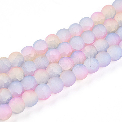 Crackle Glass Beads X1-GLAA-N009-8mm-04-1