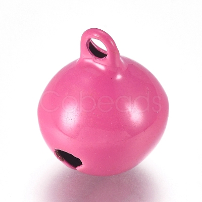 Baking Paint Iron Bell Pendants IFIN-WH0052-03I-1