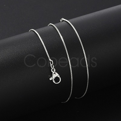Brass Box Chain Necklaces for Women NJEW-D302-41P-1