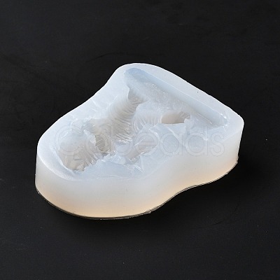 DIY Mini Halloween Mummy Food Grade Silicone Statue Molds DIY-G054-C01-1