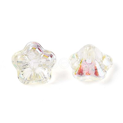 Electroplate Transparent Glass Beads Strands EGLA-N055-03A-11-1
