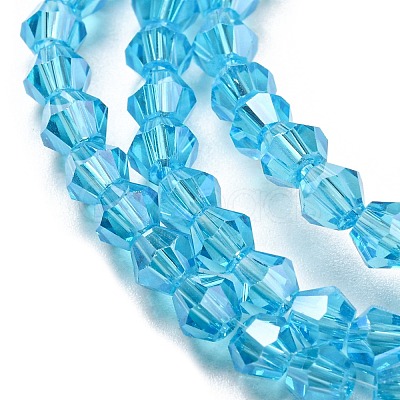 Transparent Electroplate Glass Beads Strands EGLA-A039-T4mm-A19-1
