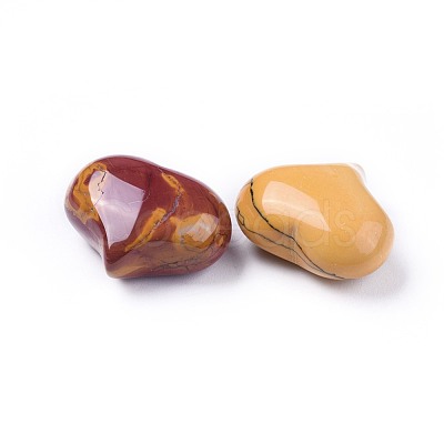 Natural Mookaite Heart Palm Stone G-F659-A04-1