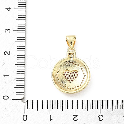 Valentine's Day Brass Micro Pave Colorful Cubic Zirconia Pendants KK-L273-01G-03-1