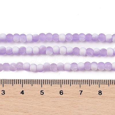 Frosted Crackle Glass Beads X1-GLAA-U001-4mm-M04-1