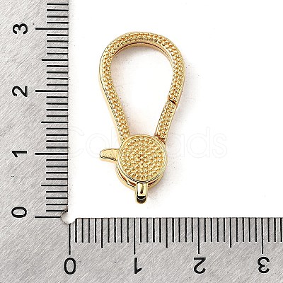 Brass Clear Cubic Zirconia Lobster Claw Clasps KK-Z078-47A-G-1