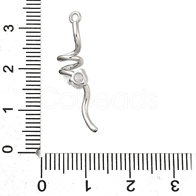 Brass with Cubic Zirconia Pendants KK-Q048-02P-1