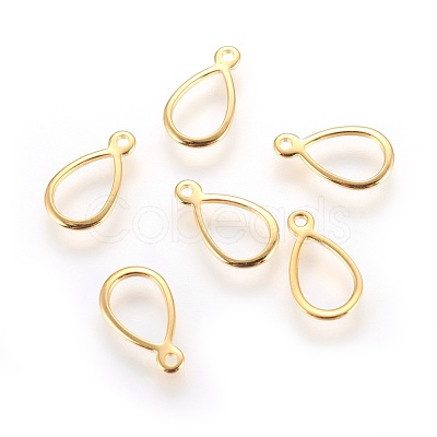304 Stainless Steel Open Charms X-STAS-P227-22G-1