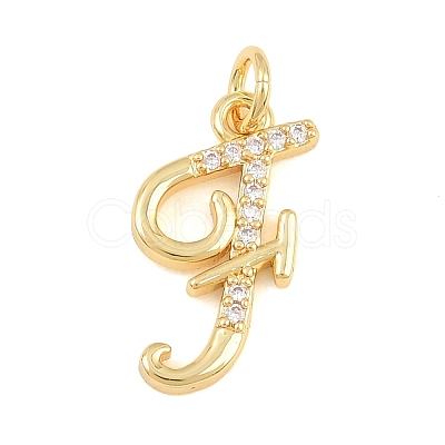 Brass Micro Pave Clear Cubic Zirconia Pendants CU-CBA7939-01F-G-1