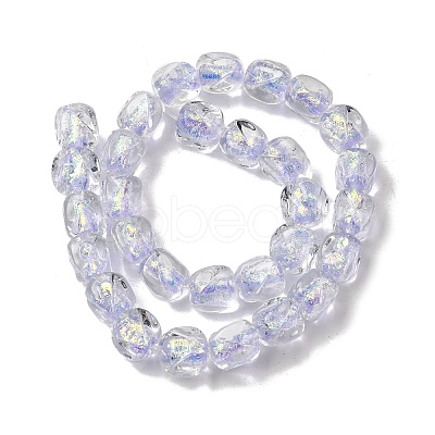 Handmade Foil Lampwork Beads Strands FOIL-C002-01A-1
