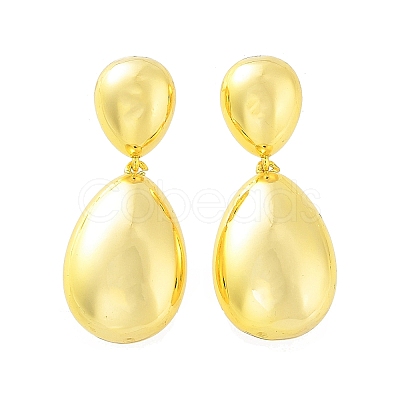 Teardrop Rack Plating Brass Studs Earrings KK-Z038-16G-1