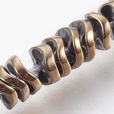 Electroplated Non-magnetic Synthetic Hematite Bead Strand G-E498-01D-1