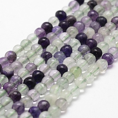 Natural Fluorite Bead Strands G-G735-24-4mm-AB+-1