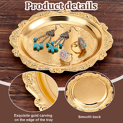 Iron Serving Trays DIY-WH0888-445G-1