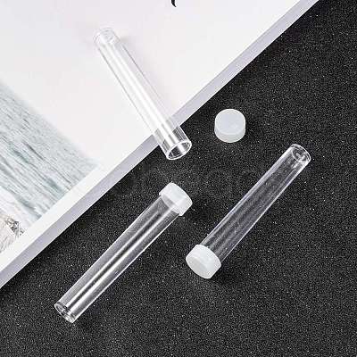 Clear Tube Plastic Bead Containers with Lid C066Y-01-1