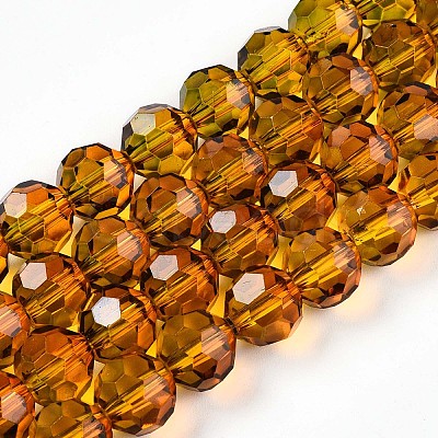 Baking Paint Transparent Glass Beads Strands LS-DGLA-A035-T10mm-A05-1
