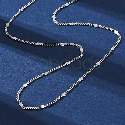 Brass Curb Chains Necklaces for Women NJEW-D302-09P-1