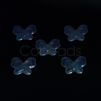 UV Plating Luminous Transparent Acrylic Beads OACR-P010-11-1